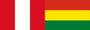 Drapeaux du Pérou et de la Bolivie